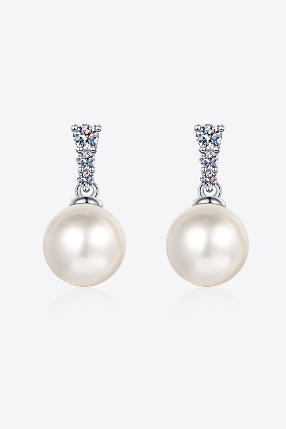 Southern Shores Moissanite Freshwater Pearl Drop Earrings