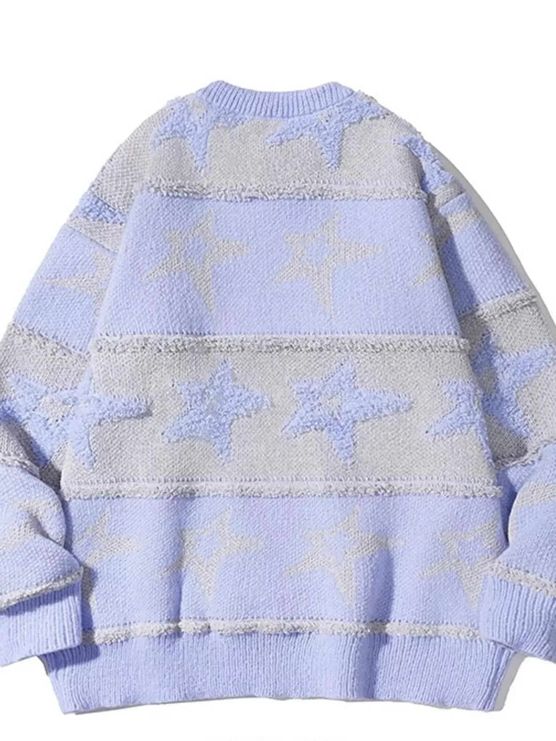Coastal Star Pattern Ribbed Knitted Sweater - Southern Shores Clothing