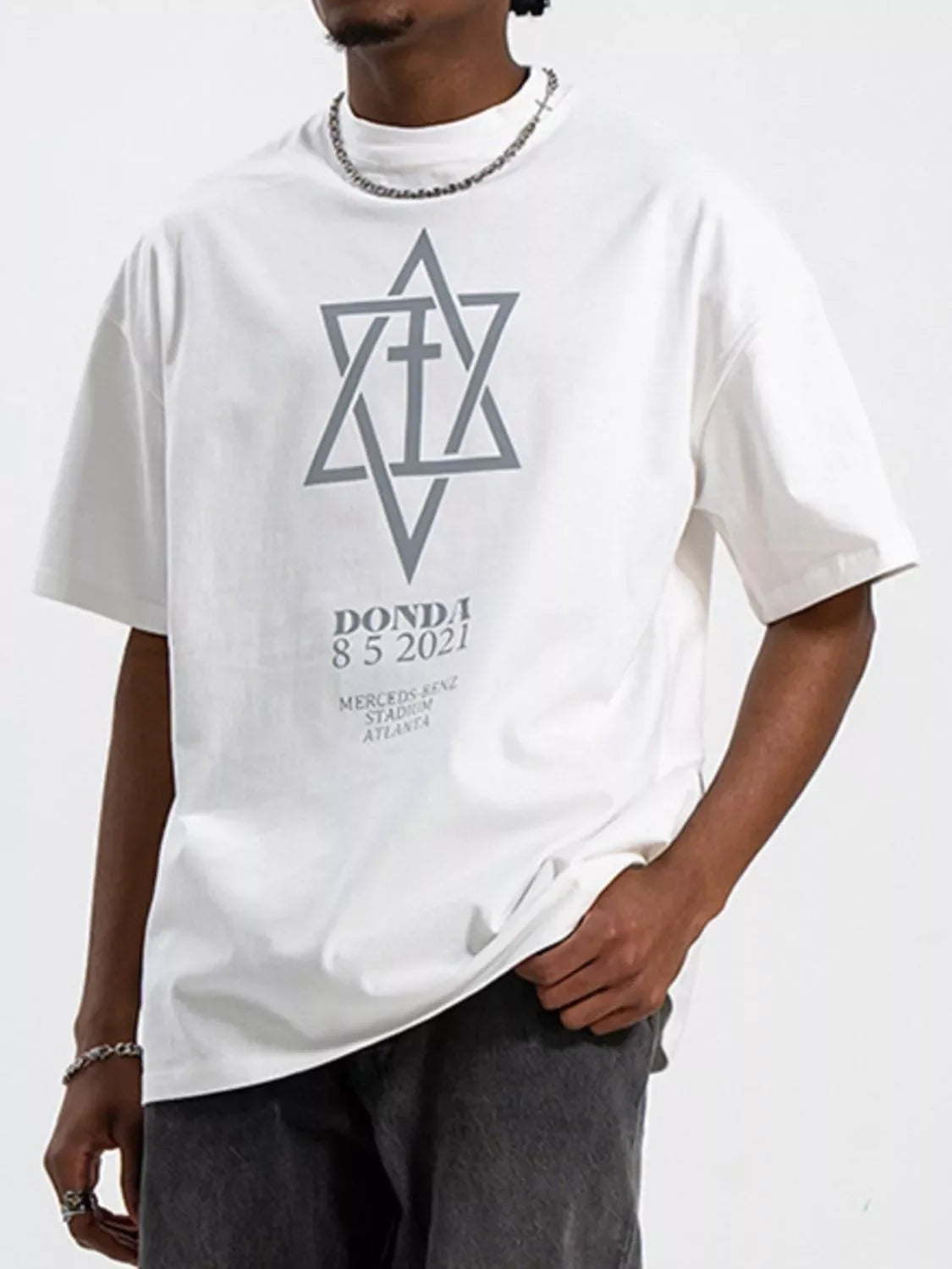 Graphic Round Neck Half Sleeve Stretch T Shirt - Southern Shores Clothing