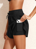 High Waisted Drawstring Swim Shorts Poolside Ready - Southern Shores Clothing