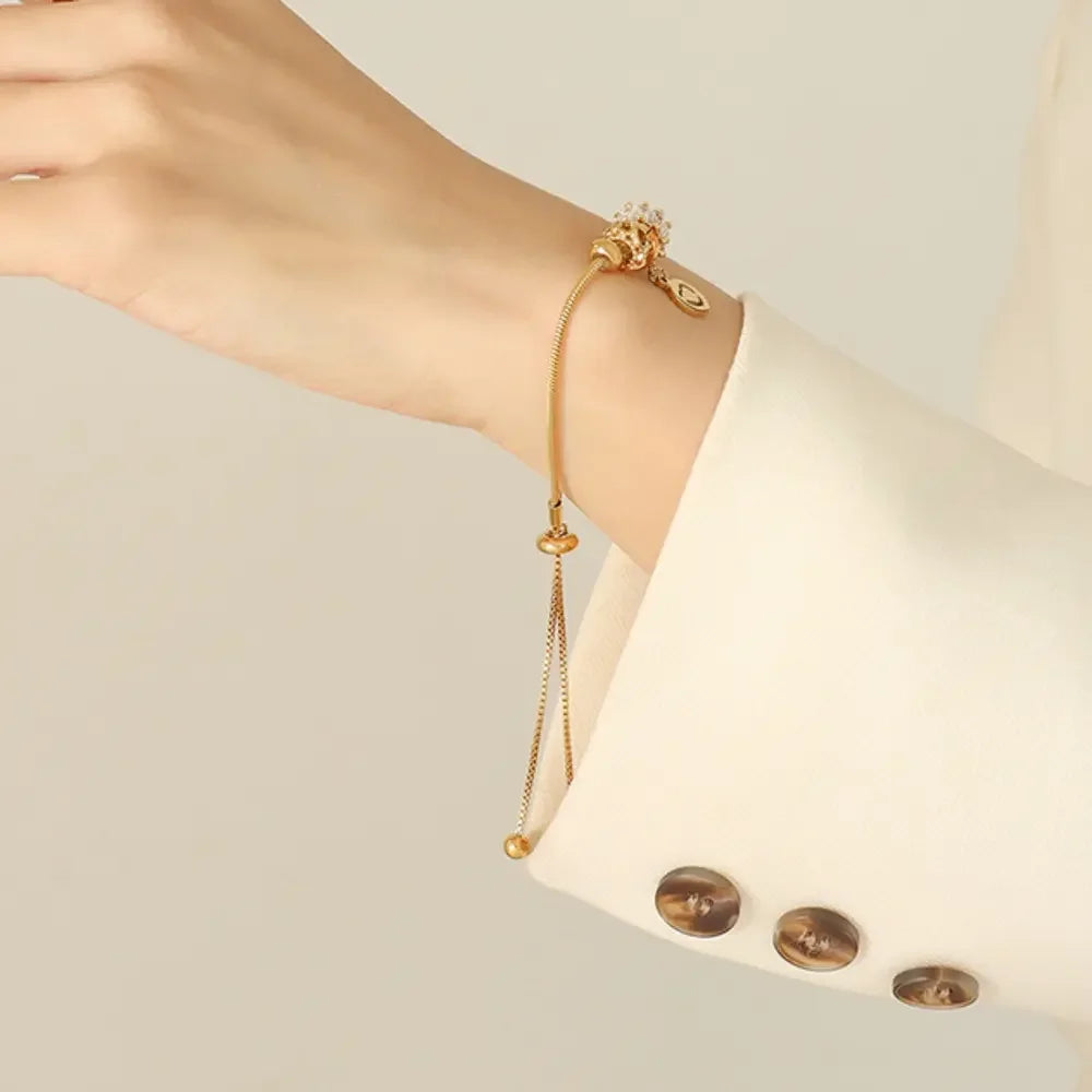18K Gold-Plated Titanium Steel Heart Charm Bracelet - Southern Shores Clothing