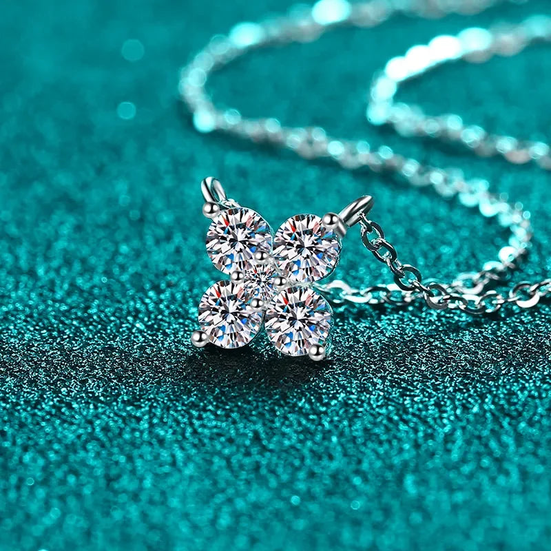1.26 Carat Moissanite Sterling Silver Pendant Necklace - Southern Shores Clothing