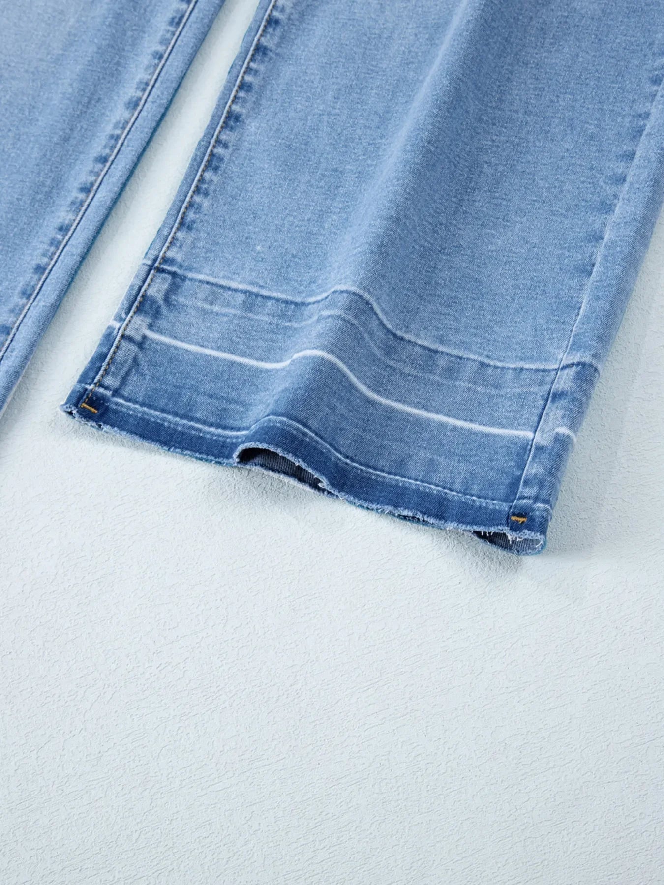 Beachside High Waist Wide Leg Washed Denim Jeans - Southern Shores Clothing