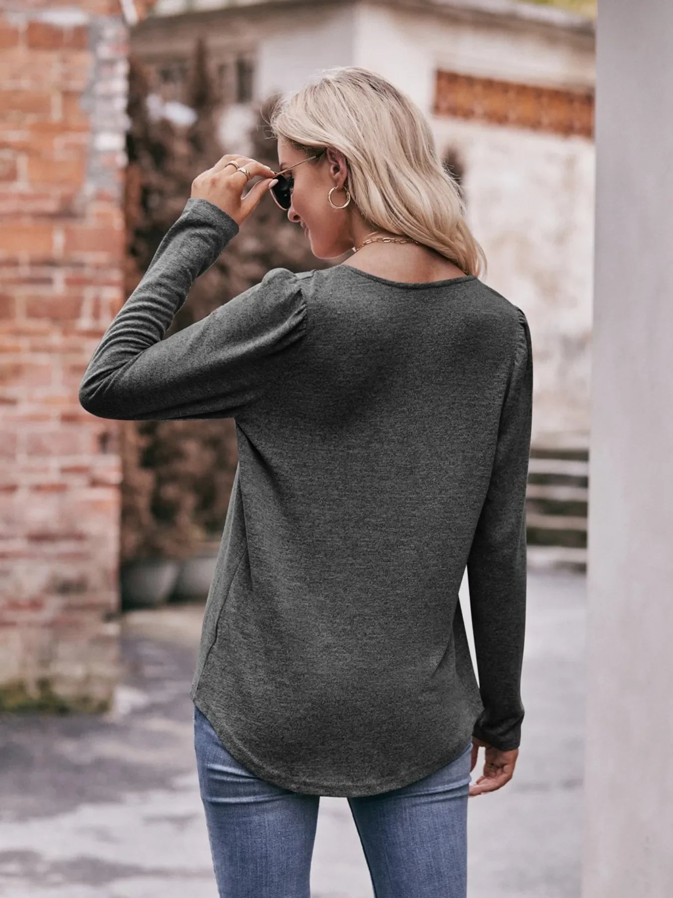 Square Neck Long Sleeve T-Shirt - Southern Shores Clothing