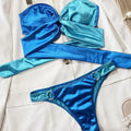 Ring Detail Tied Bikini Set With Stretchy Fabric - Southern Shores Clothing