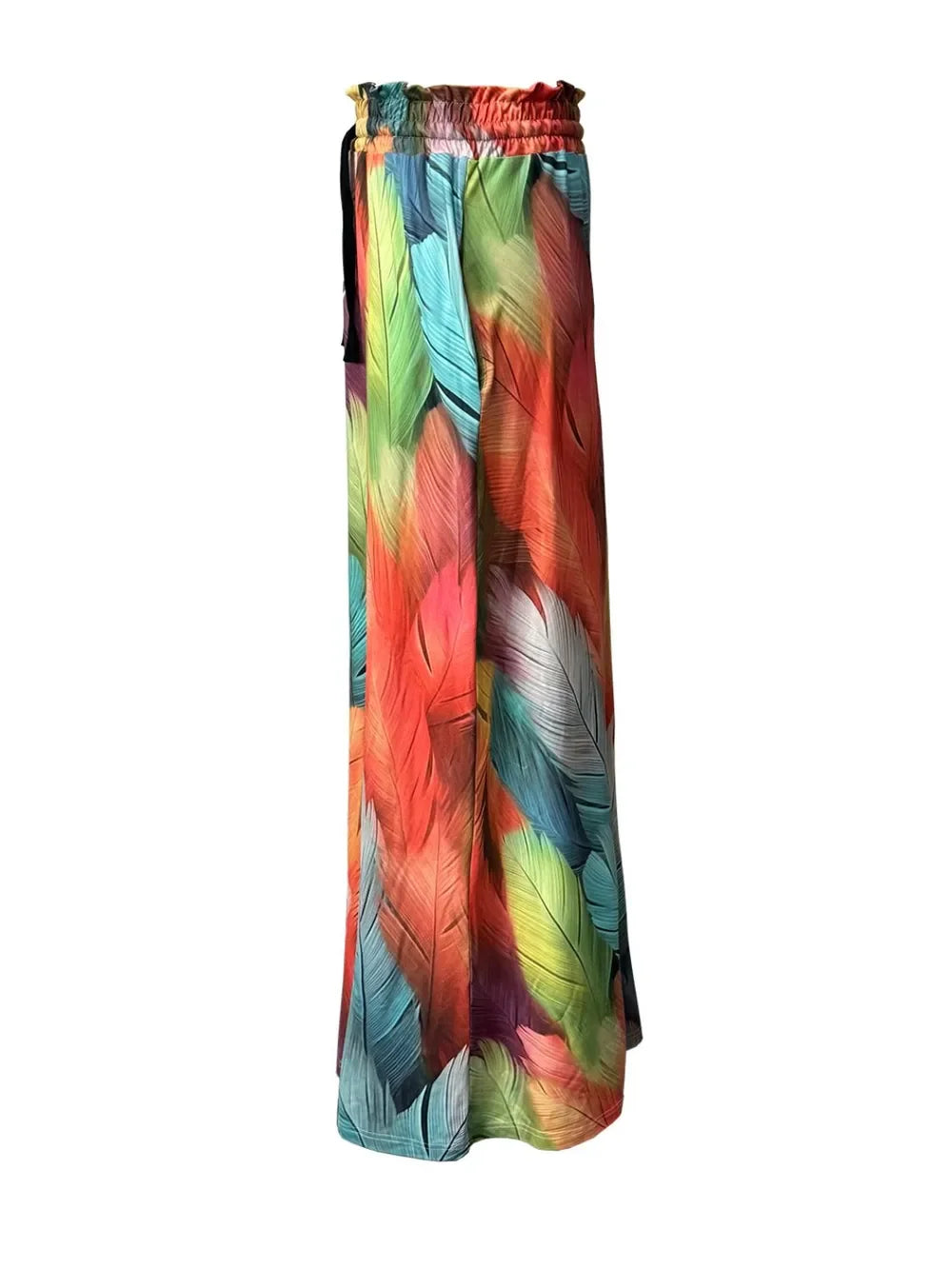 Printed Maxi Skirt With Pockets And Drawstring - Southern Shores Clothing