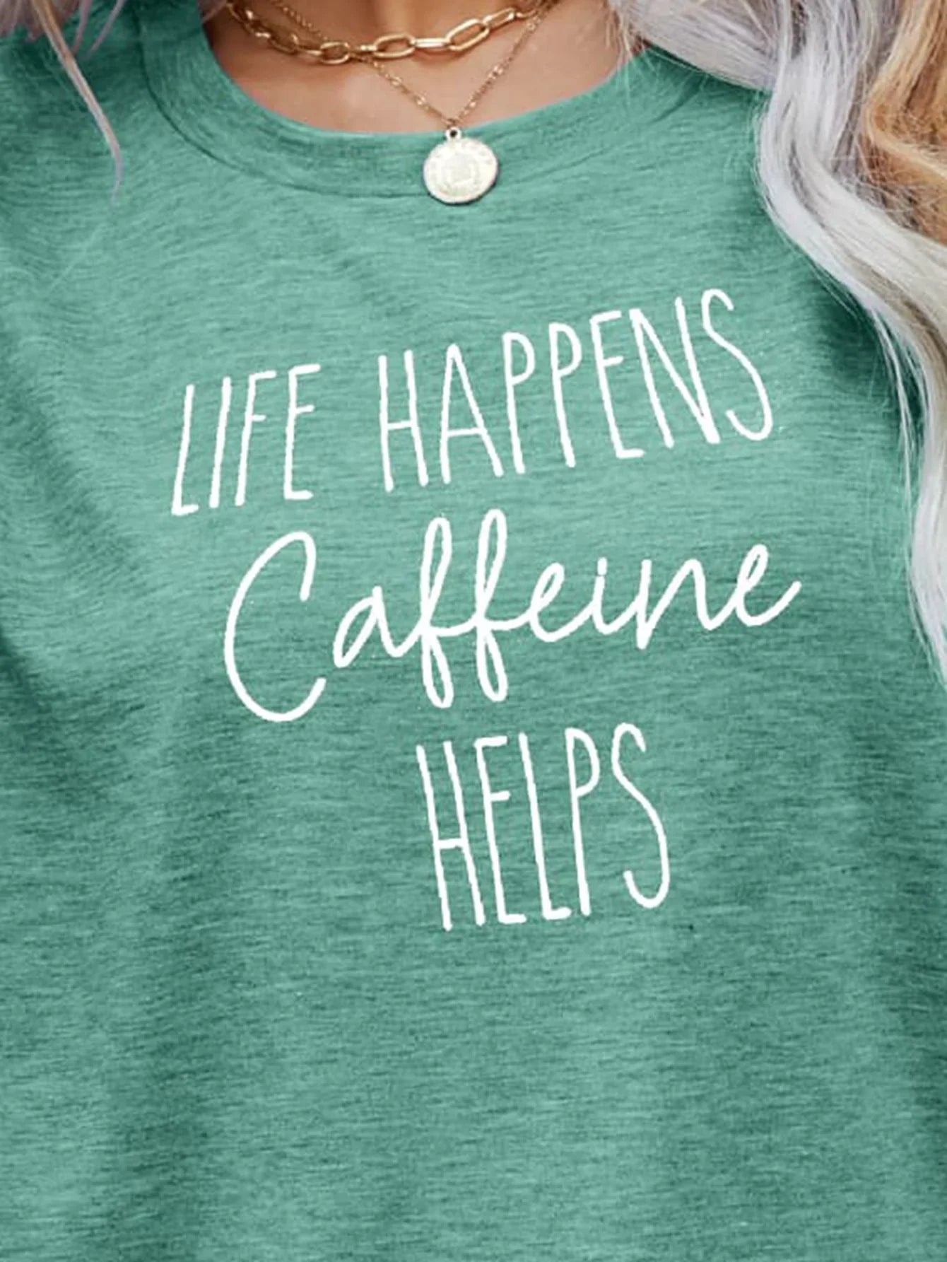 Slightly Stretchy Caffeine Graphic T-Shirt - Southern Shores Clothing