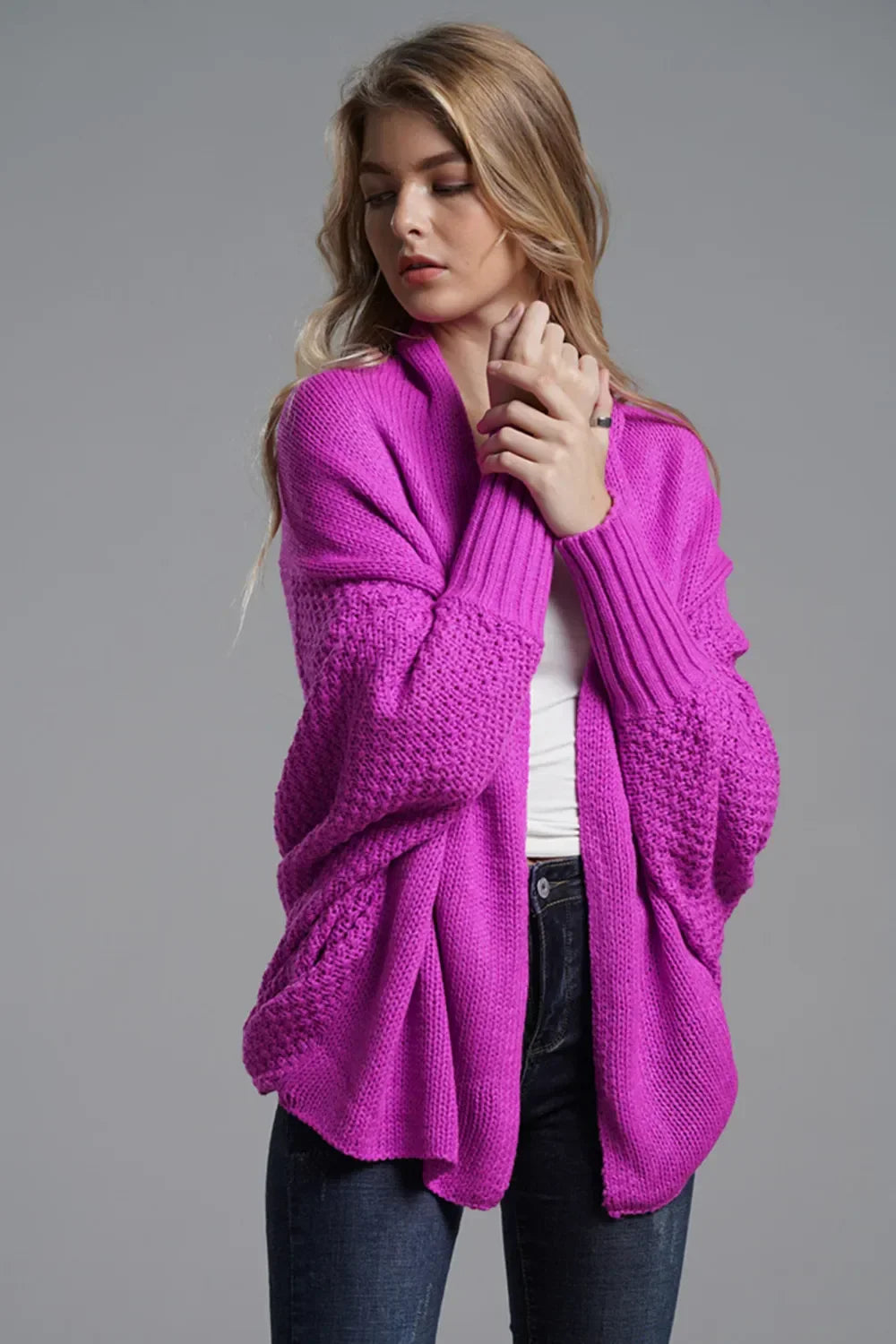 Open Front Batwing Sleeve Cardigan Lightweight - Southern Shores Clothing