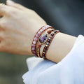 Natural Stone Layered Bracelet With Copper Accents - Southern Shores Clothing