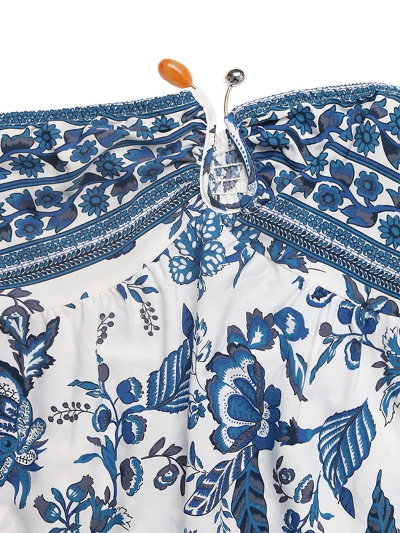 Floral Print Strapless Maxi Dress Polyester Blend - Southern Shores Clothing