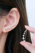 1.9 Ct Moissanite Platinum-Plated Sterling Silver Earrings - Southern Shores Clothing