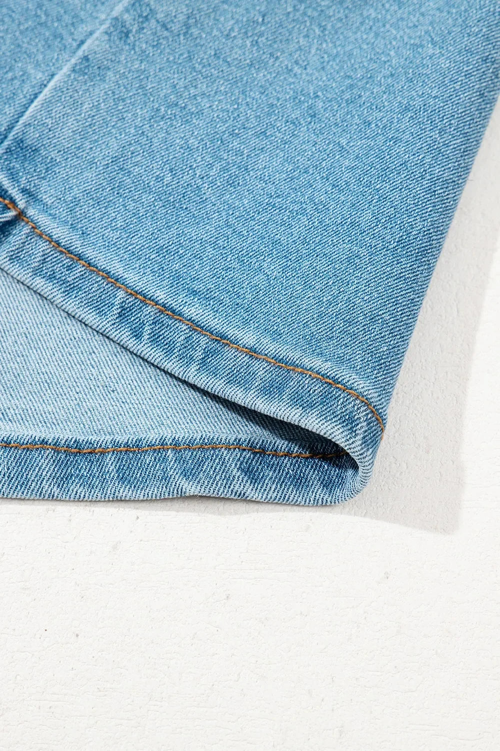 Acid Wash Bowknot Details High Waist Denim Skirt - Southern Shores Clothing