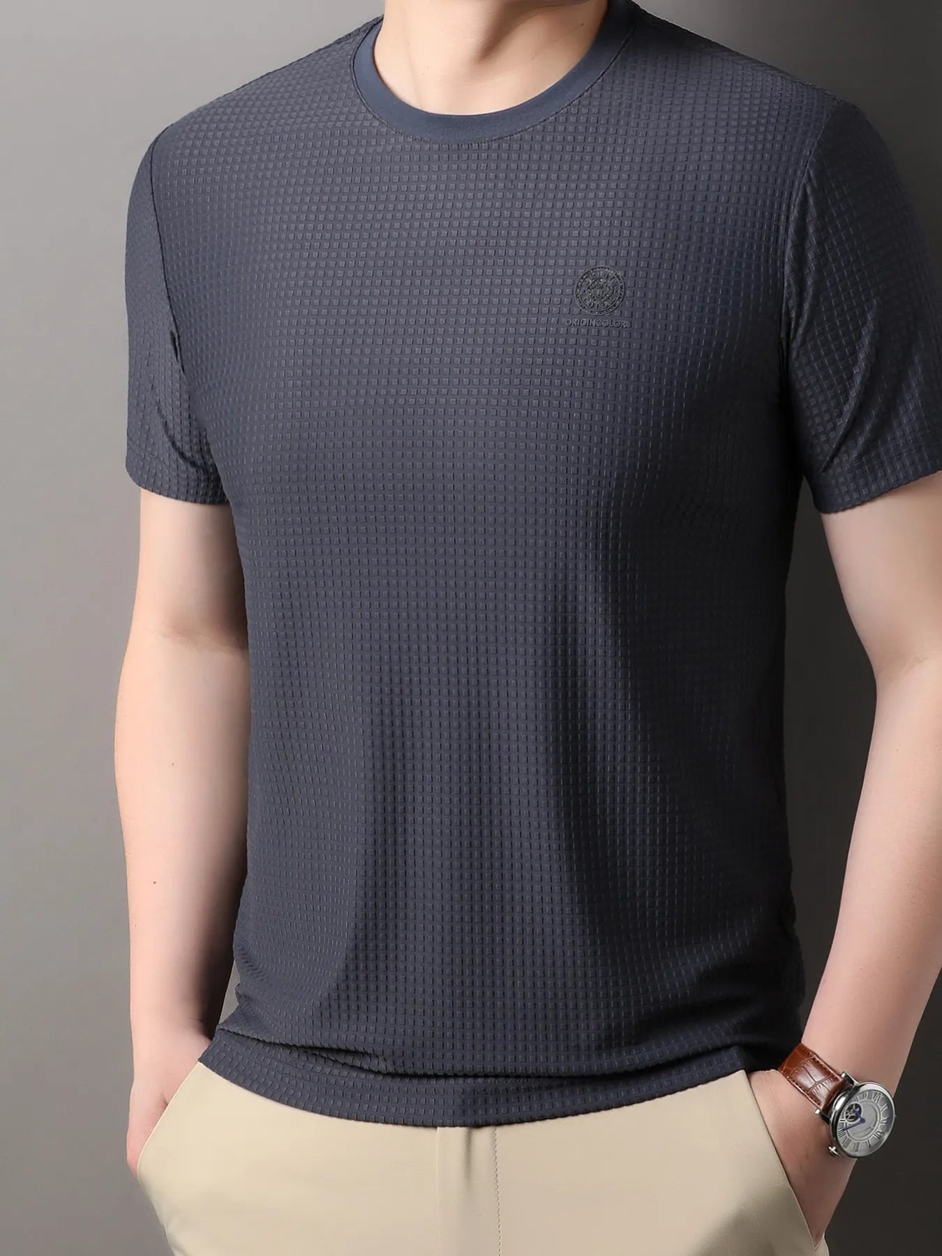 Men's Full Size Round Neck Short Sleeve T-Shirt Plus Size