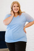 Plus Size V-Neck Raglan Sleeve Floral Tee - Southern Shores Clothing