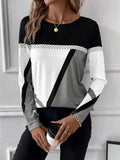 Color Block Long Sleeve T-Shirt - Southern Shores Clothing
