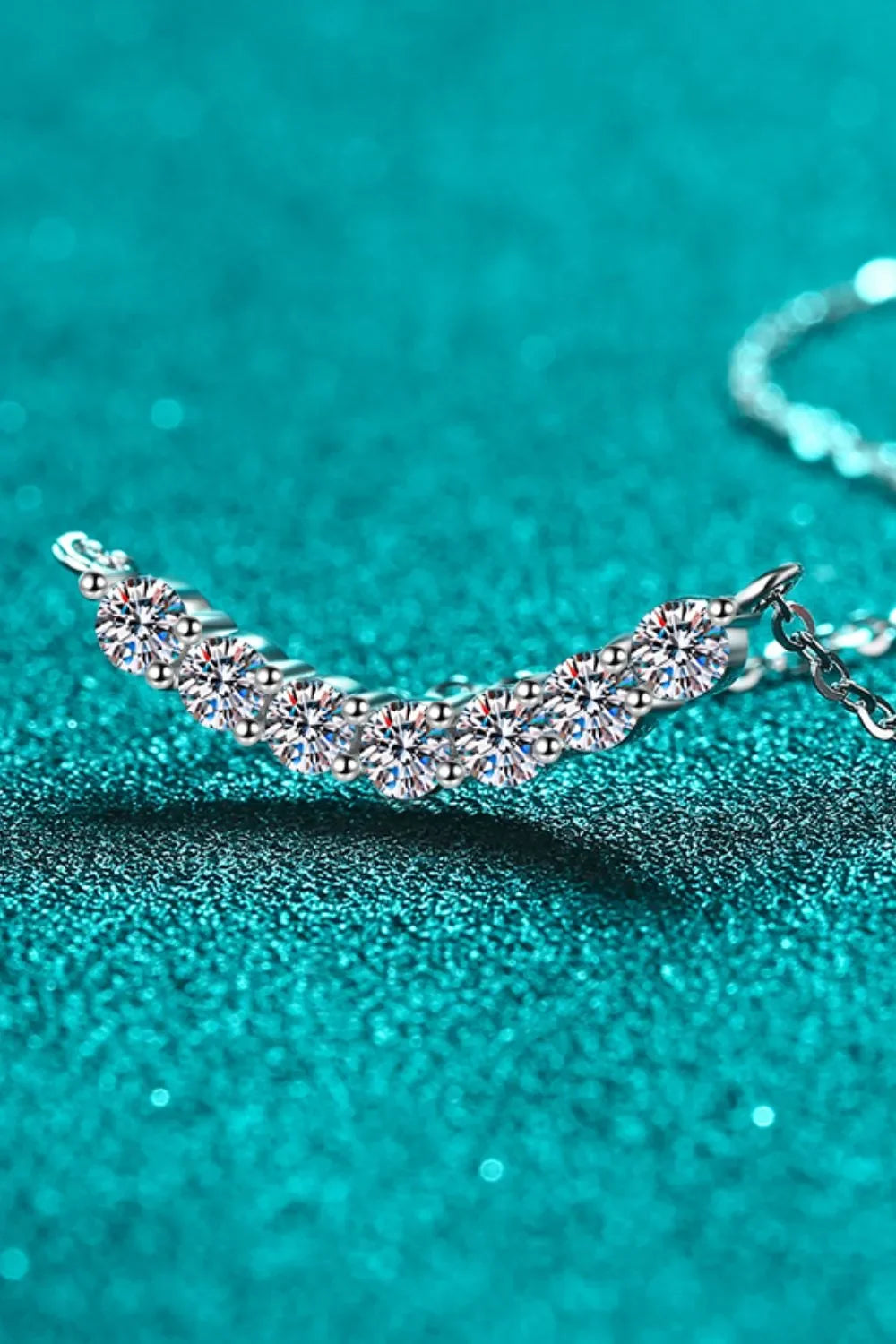 1.4 Carat Moissanite Sterling Silver Necklace - Southern Shores Clothing