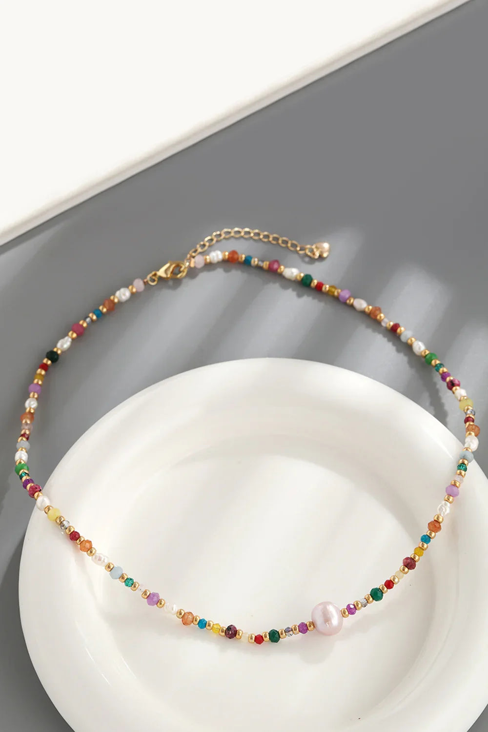 Coastal Bead Necklace With Pearls And Crystals - Southern Shores Clothing