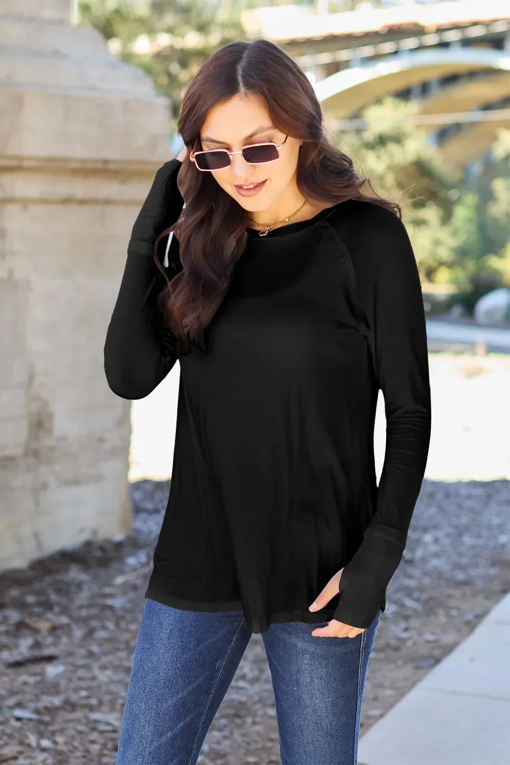Classic Round Neck Long Sleeve T Shirt Basic - Southern Shores Clothing
