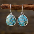 Natural Stone Teardrop Earrings With Coastal Design - Southern Shores Clothing