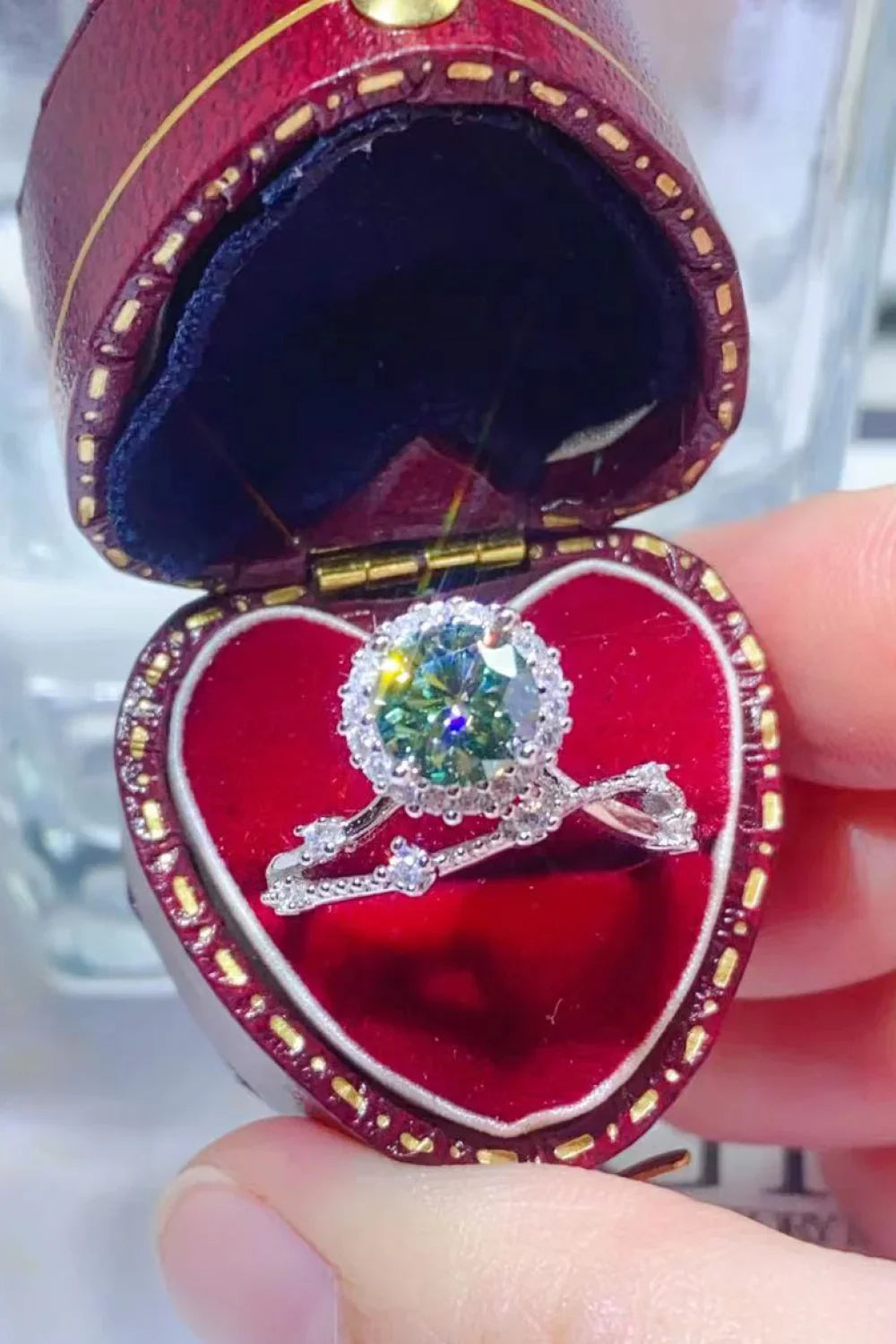 1 Carat Moissanite Platinum-Plated Ring For Everyday Wear - Southern Shores Clothing