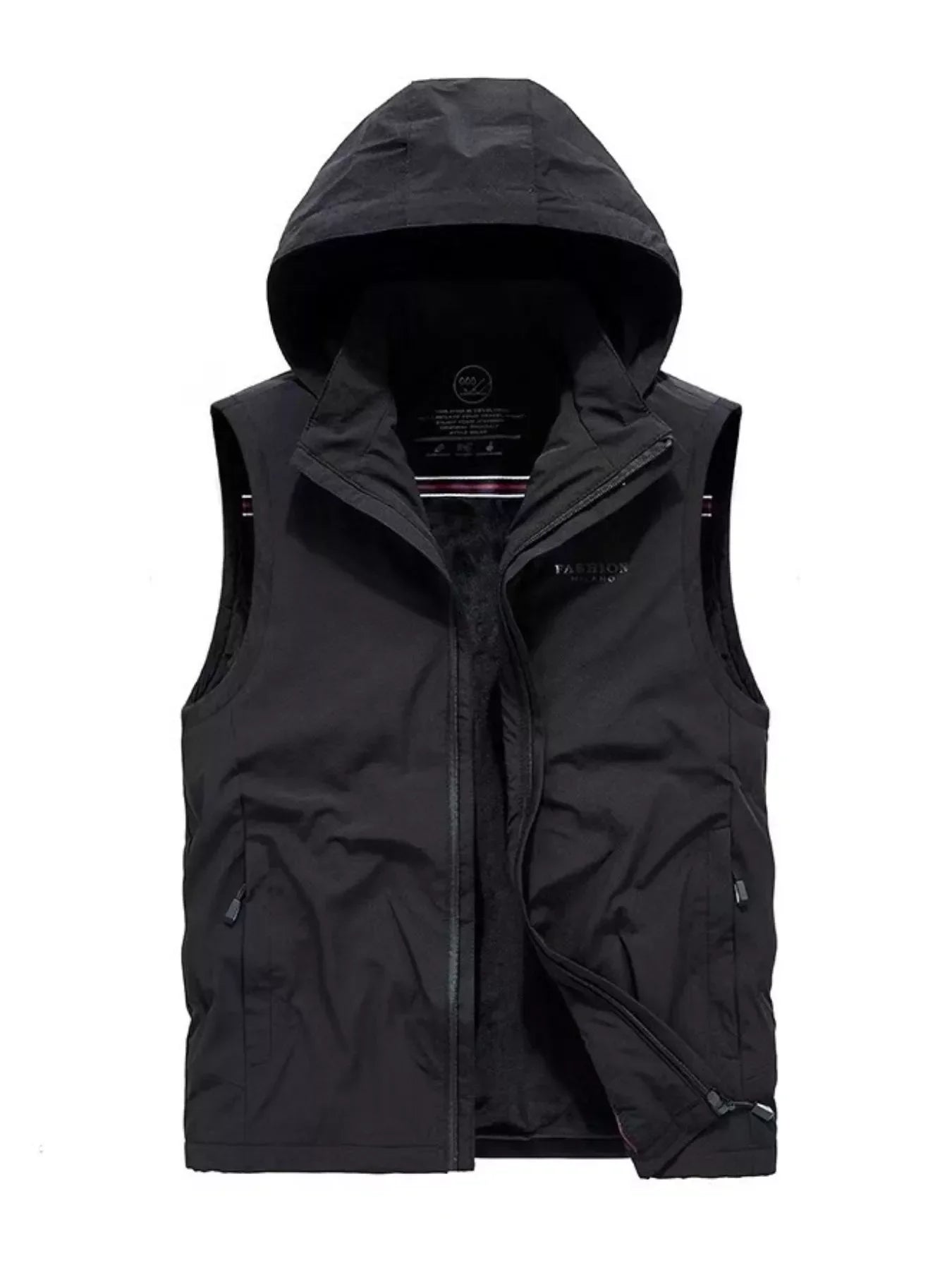 Coastal Plus Size Hooded Zip Vest With Stretch - Southern Shores Clothing