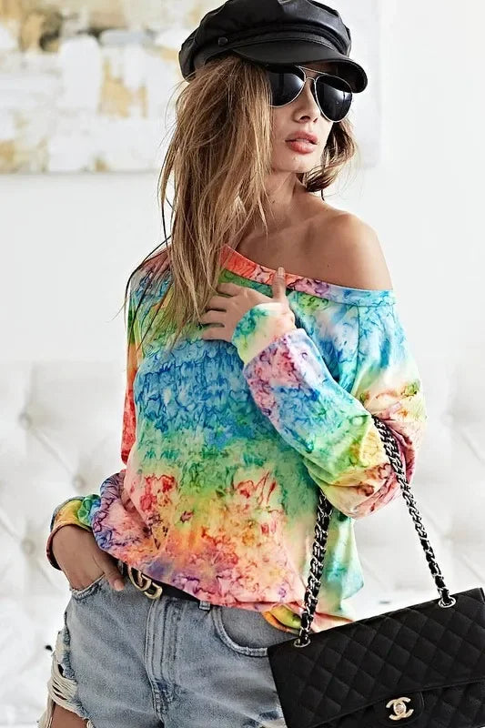 Tie Dye Soft Knit Jersey T Shirt For Outings - Southern Shores Clothing