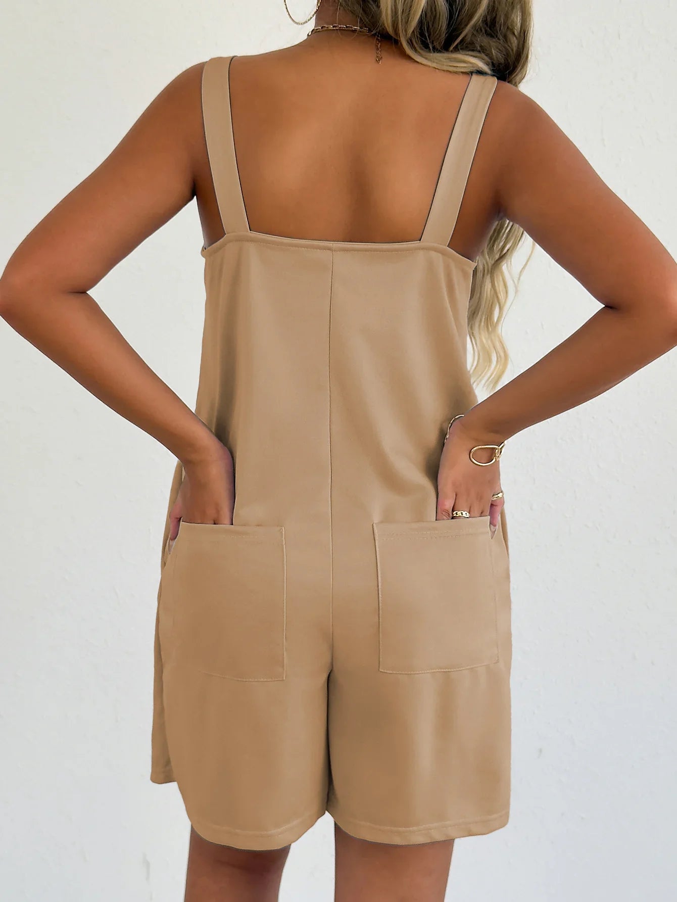 Sleeveless Romper With Side Pockets Versatile - Southern Shores Clothing