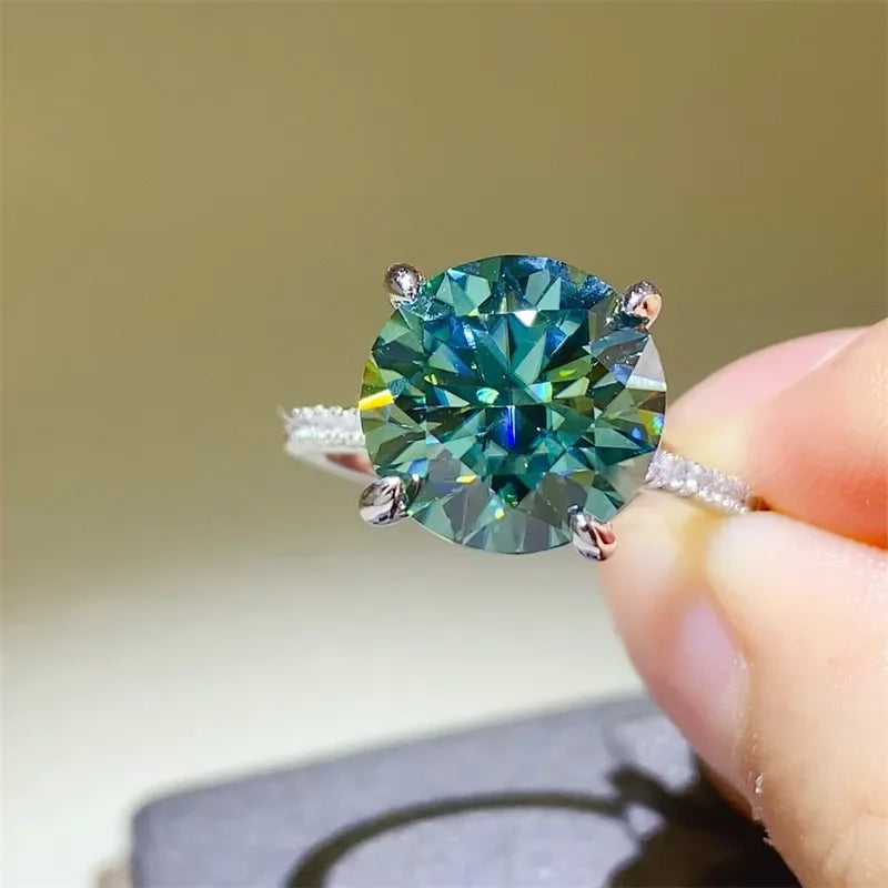 5 Carat Moissanite Zircon Sterling Silver Ring - Southern Shores Clothing