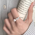 Freshwater Pearl Sterling Silver Open Ring - Southern Shores Clothing