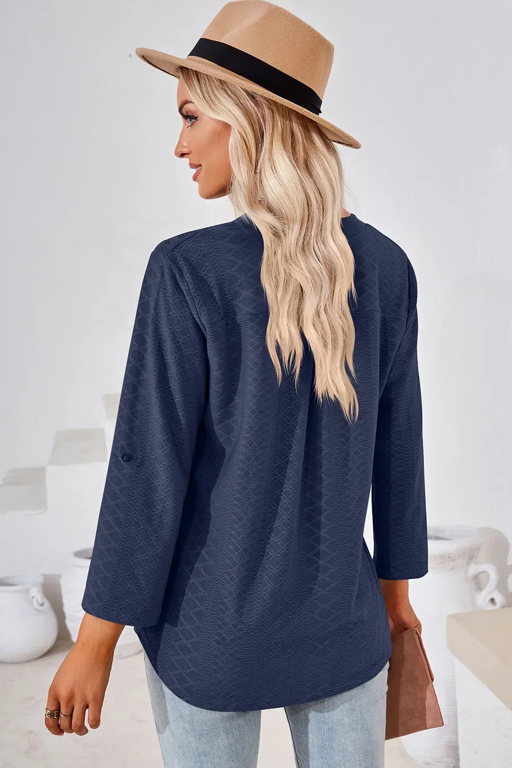 Notched Roll-Tab Sleeve T-Shirt - Southern Shores Clothing