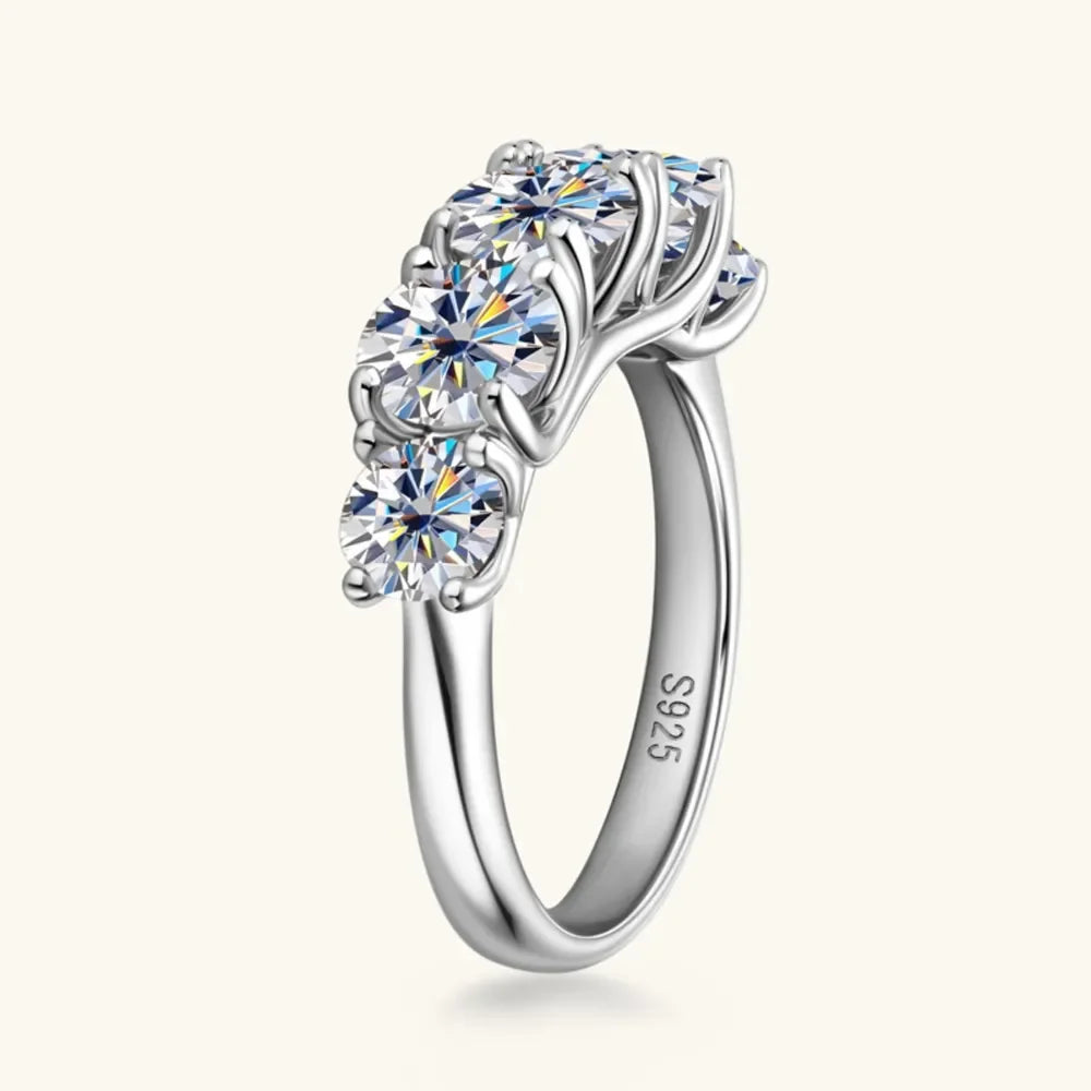 3.6 Carat Moissanite Sterling Silver Ring - Southern Shores Clothing