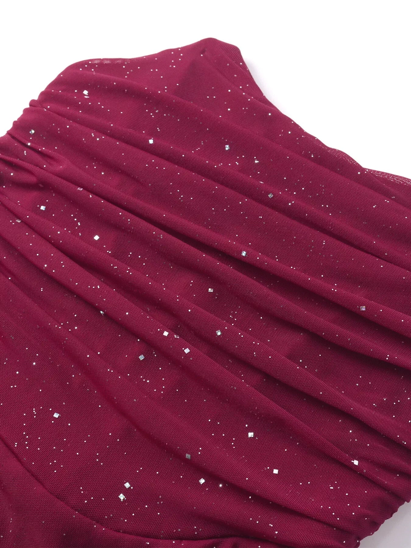 Glitter Tube Mermaid Maxi Dress Lined Ruched Zipper - Southern Shores Clothing