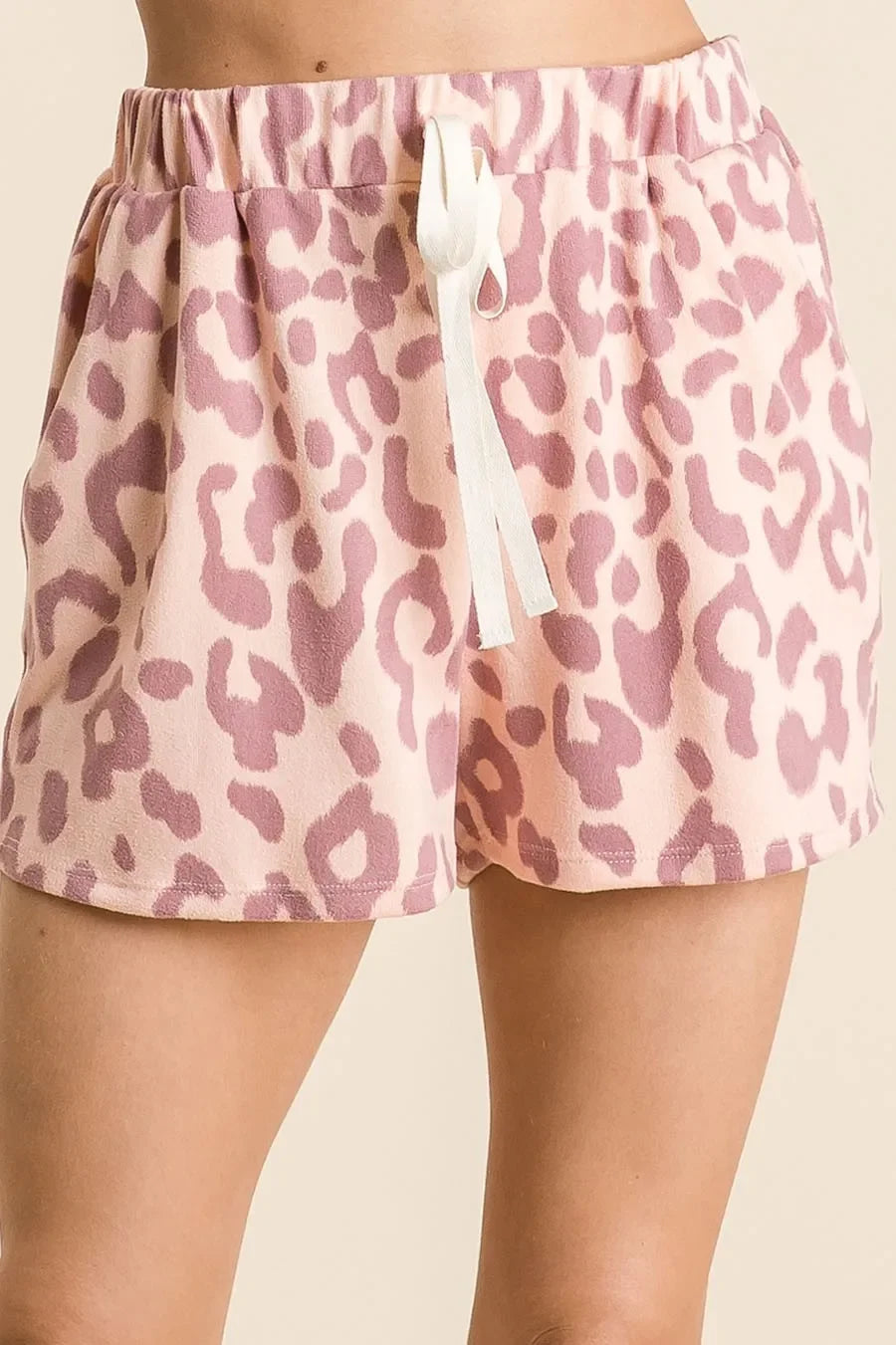 Leopard Print Shorts With Twill Tape Drawstring - Southern Shores Clothing