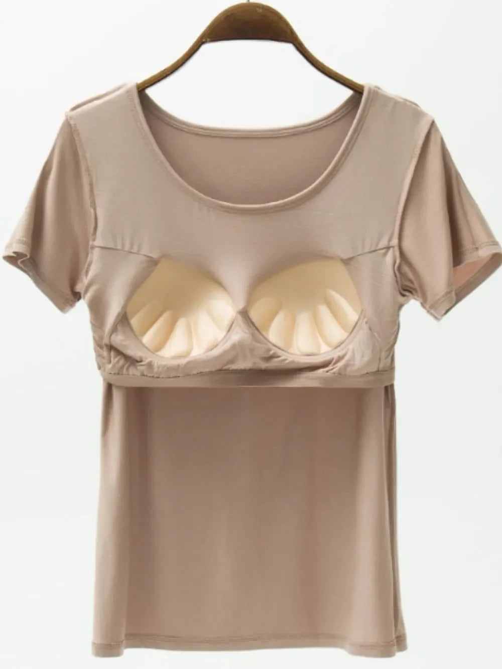 Round Neck Modal T-Shirt with Bra - Southern Shores Clothing