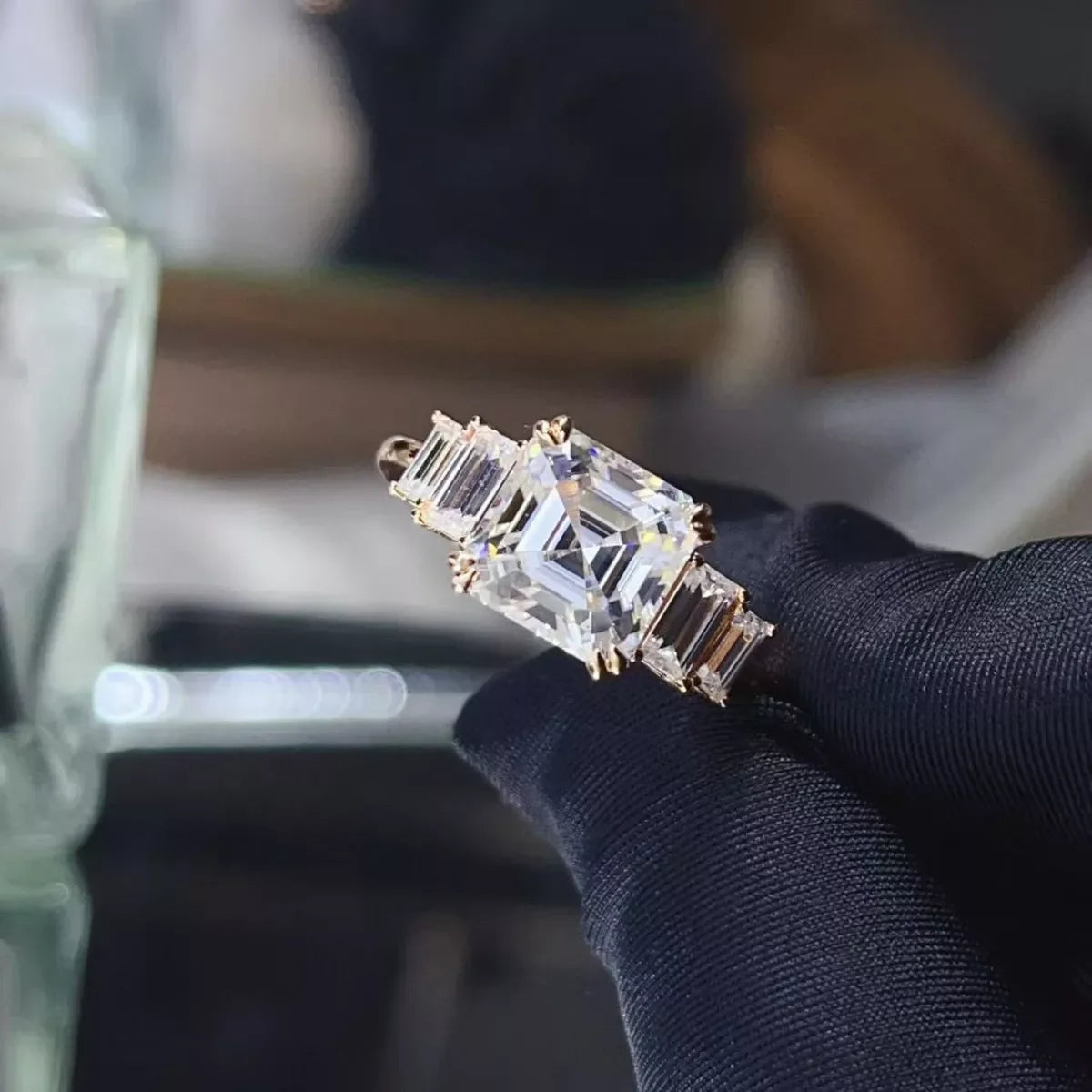 3 Carat Moissanite 925 Silver Ring Rose Gold Plating - Southern Shores Clothing