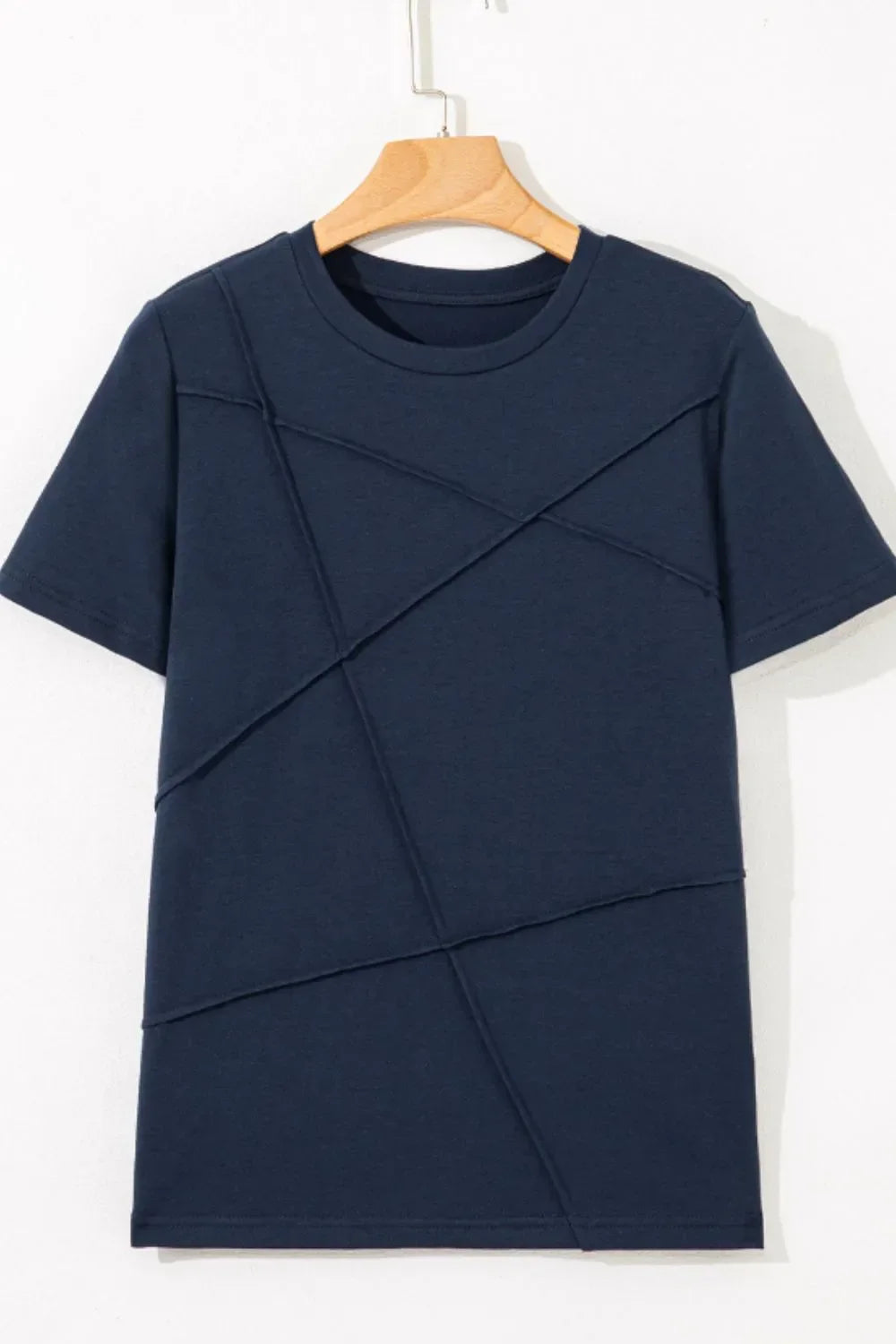 Solid Round Neck T Shirt With Moderate Stretch - Southern Shores Clothing