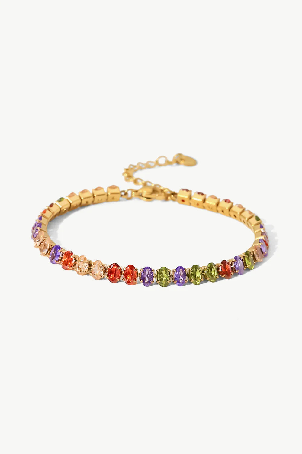 18K Gold Plated Zircon Bracelet Stainless Steel Core - Southern Shores Clothing