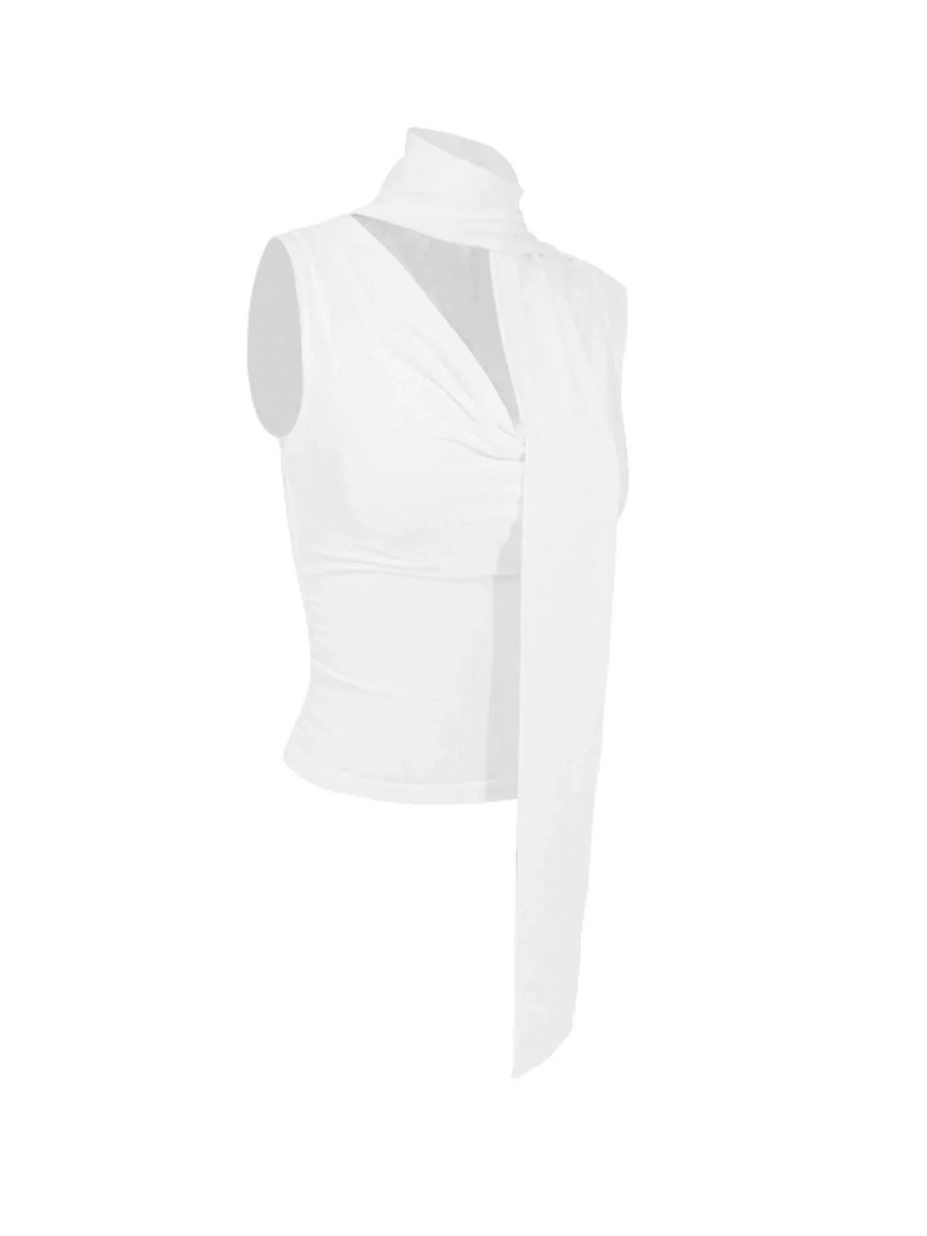 Ruched Cowl Neck Cami Top With Slight Stretch Slim Fit Silhouette - Southern Shores Clothing