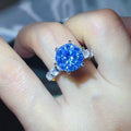 Moissanite Ring 5 Carat, 6-Prong Solitaire, Sterling Silver - Southern Shores Clothing