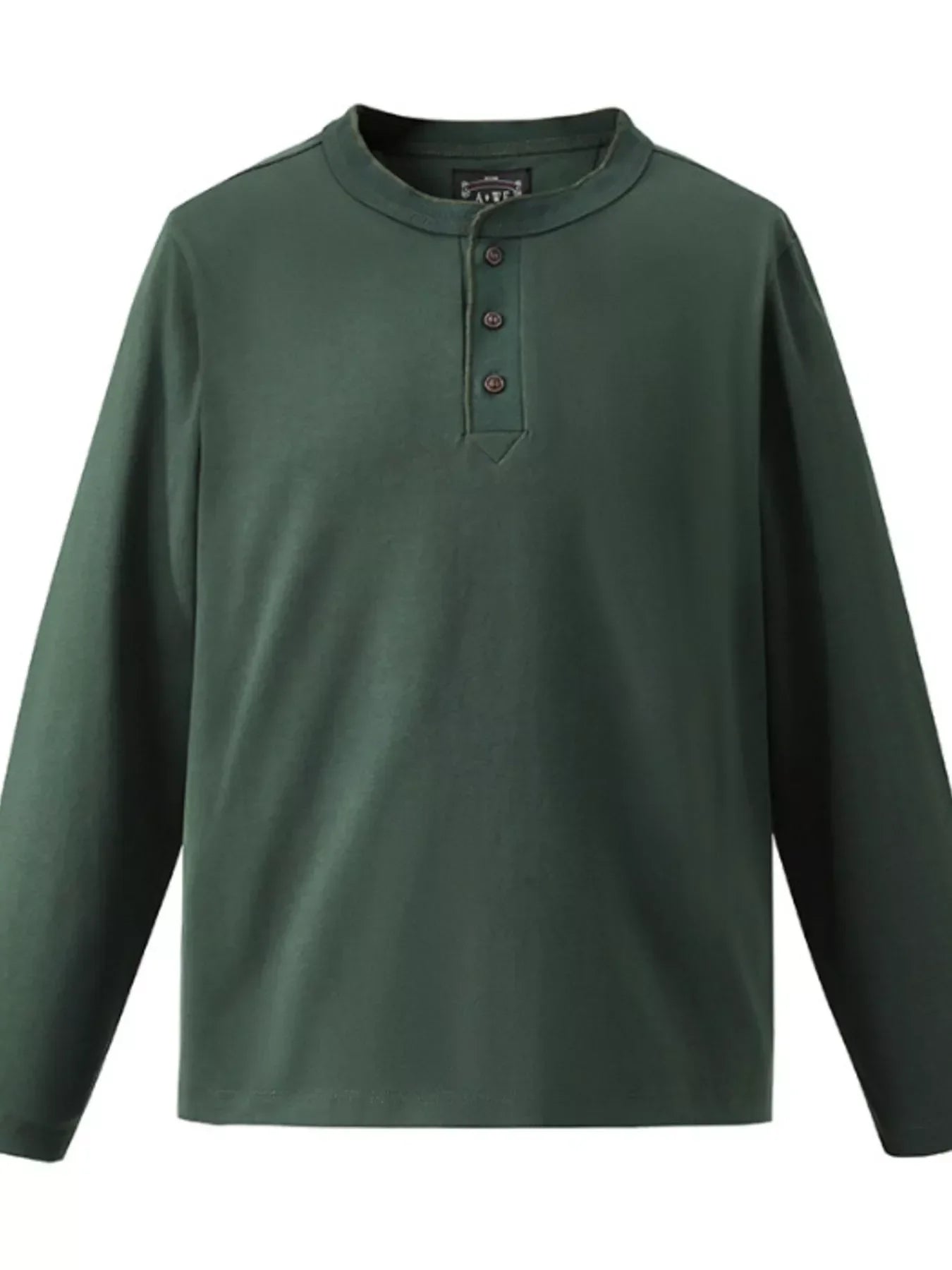 Plus Size Henley Long Sleeve Tee Casual Wear - Southern Shores Clothing