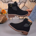 Round Toe Block Heel Boots True To Size Fit - Southern Shores Clothing