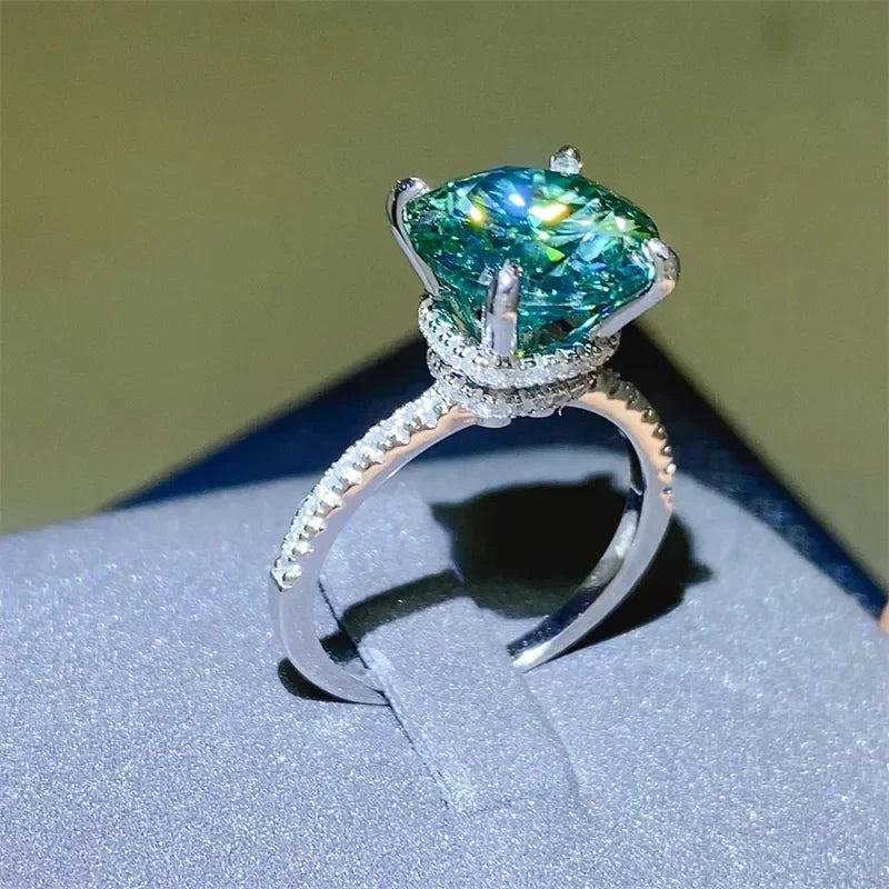 5 Carat Moissanite Zircon Sterling Silver Ring - Southern Shores Clothing