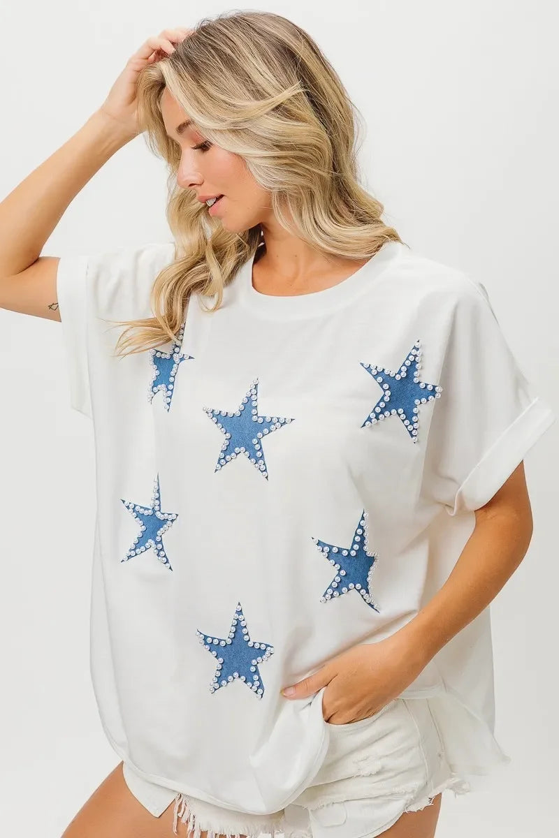 Fourth Of July Terry T Shirt Patriotic Summer Comfort - Southern Shores Clothing