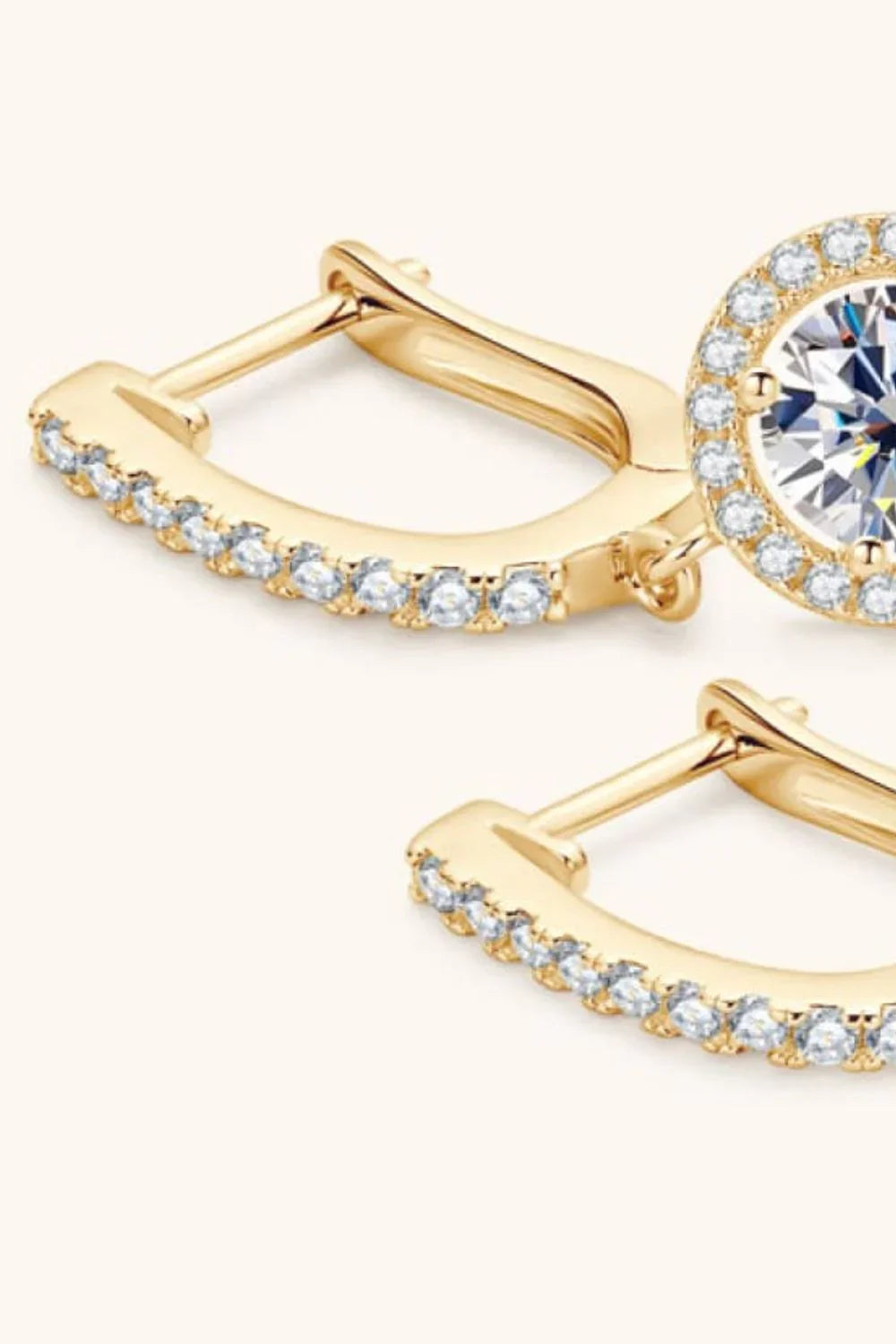 Moissanite Sterling Silver Drop Earrings Faceted Sparkle - Southern Shores Clothing