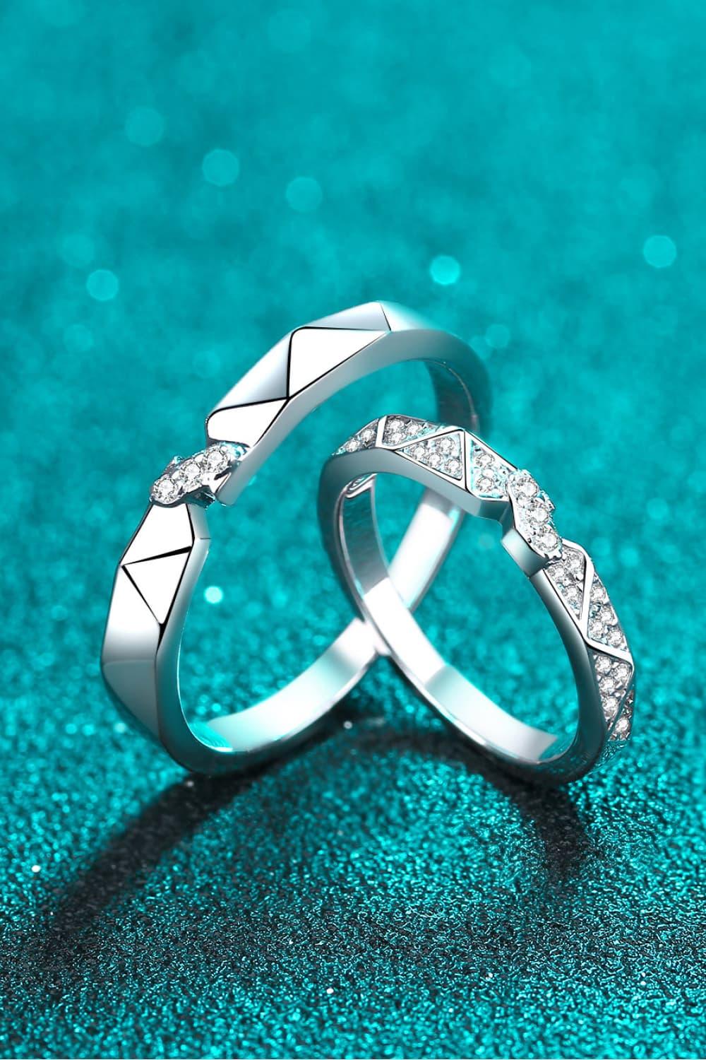 Moissanite Minimalist Rhodium-Plated Ring - Southern Shores Clothing
