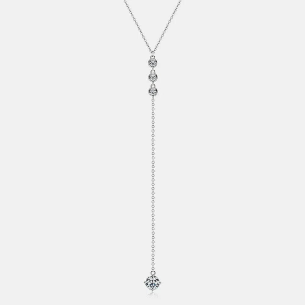 1.3 Ct Moissanite Drop Necklace 925 Sterling Silver - Southern Shores Clothing