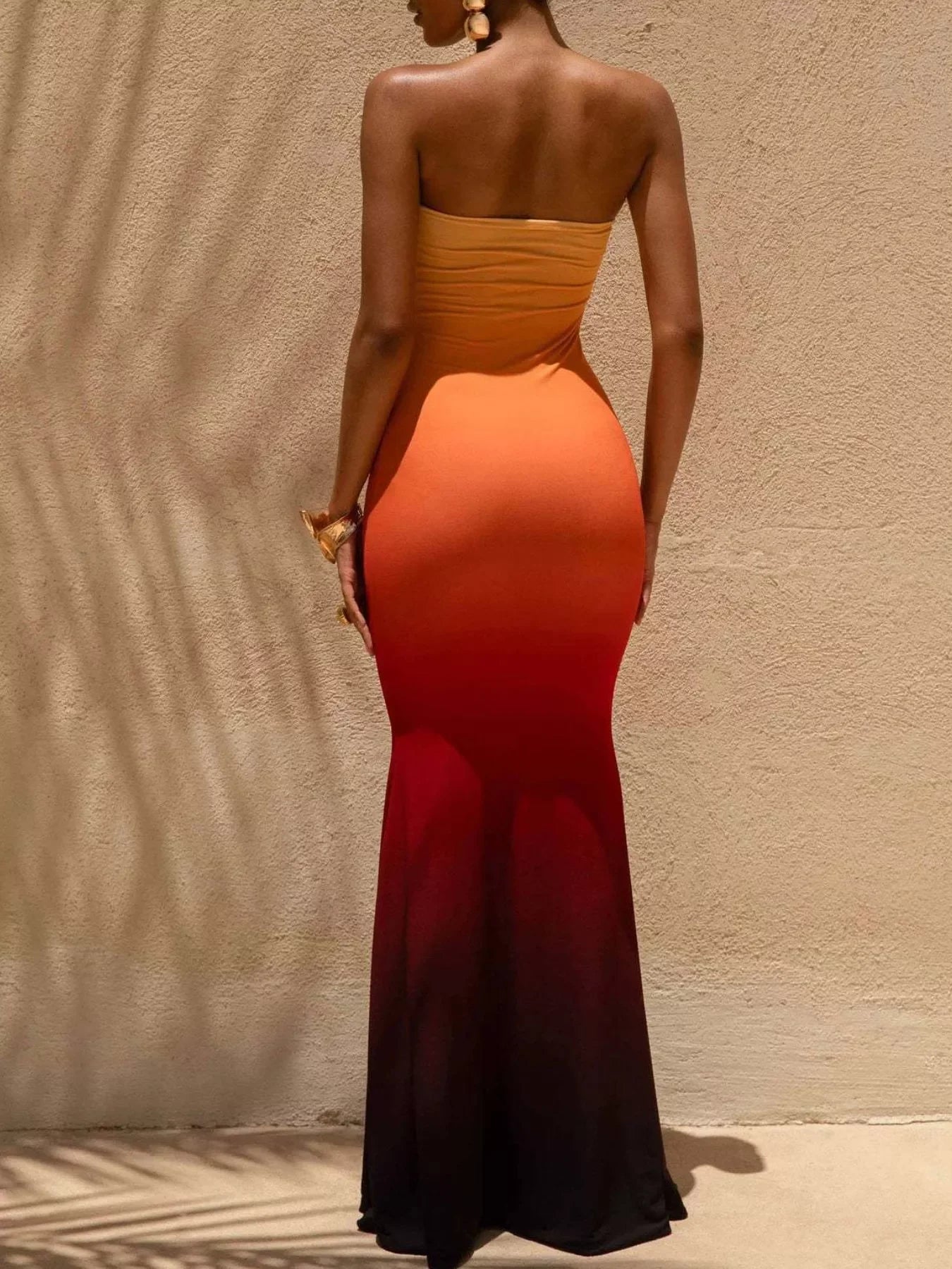 Tube Bodycon Maxi Dress With Split Silhouette - Southern Shores Clothing