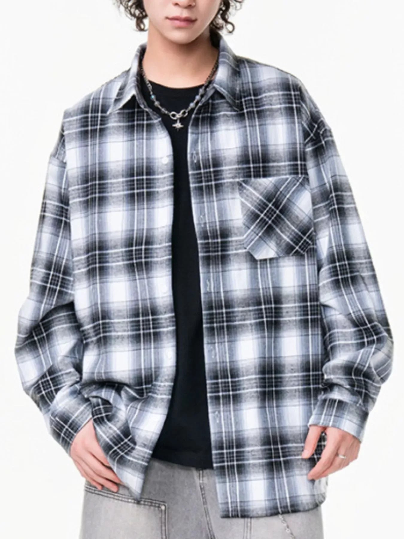 Oversized Plaid Button Up Shirt With Relaxed Fit - Southern Shores Clothing