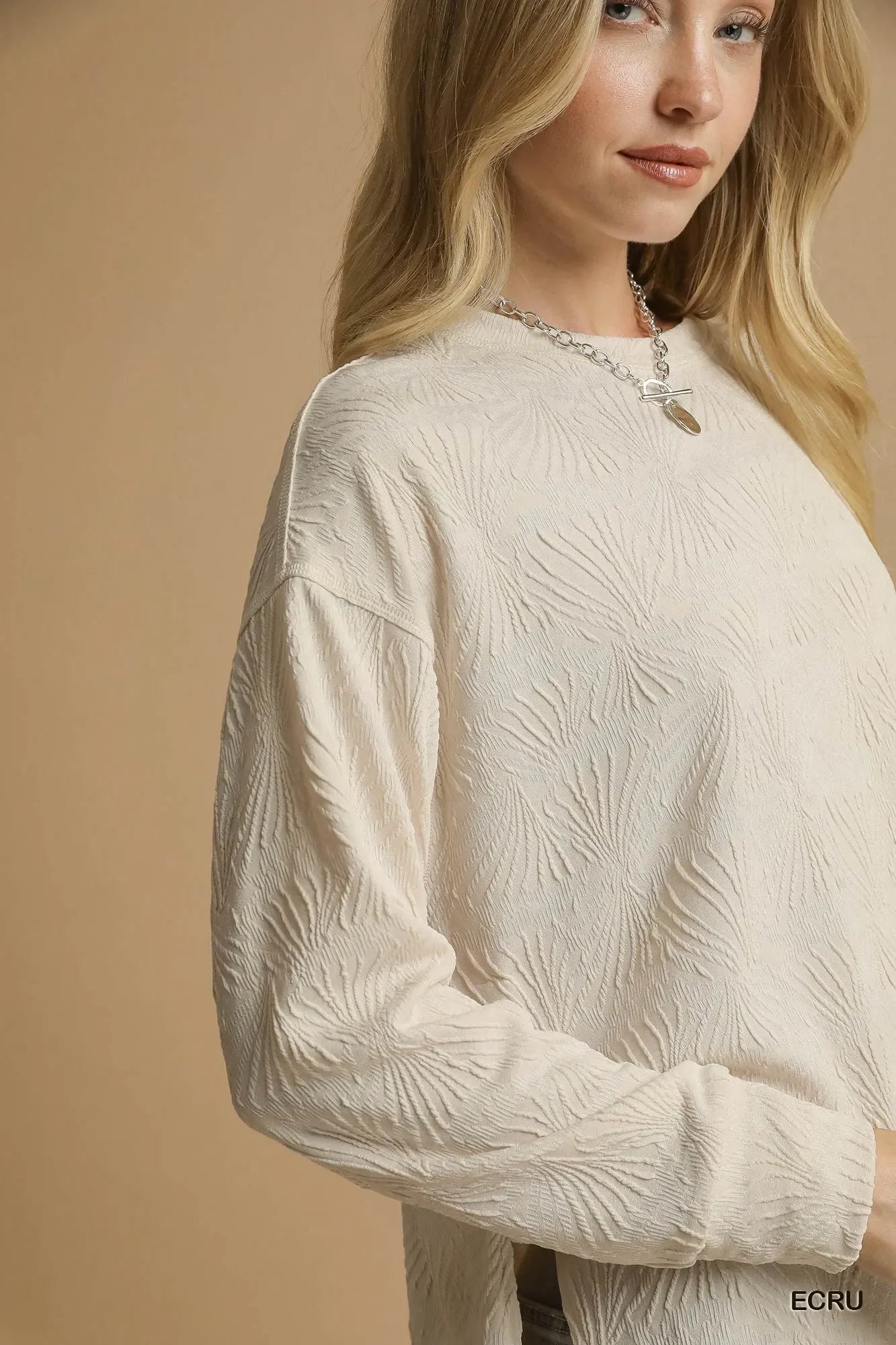 Textured Knit Long Sleeve Top For Layering - Southern Shores Clothing