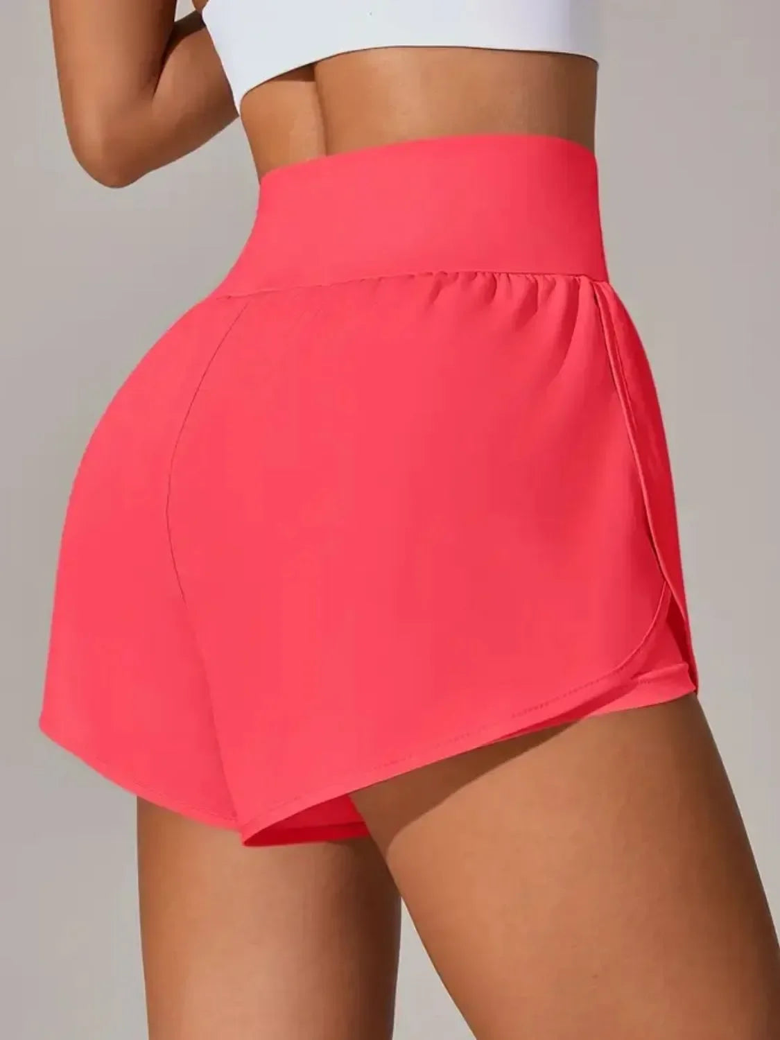 Pocketed High Waist Active Shorts For Daily Activities - Southern Shores Clothing